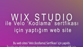 Velo Sertifikası için Wix Studio ile Yaptığım Websitesi