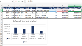 Excel verilerinizi düzenli ve şık tablolara dönüştürürüm