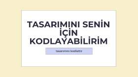 hazır tasarımınızı front end kodlayabilirim
