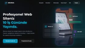 Kurumsal Web Ajansı Tasarımı - Koyu Tema