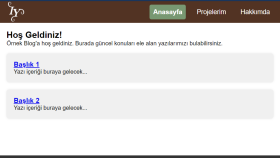 Örnek Portföy Sitesi