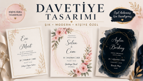 profesyonel davetiye tasarımı yaparım