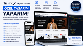 ticimax altyapılı sitenize özel tasarım yaparım