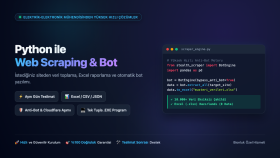Python ile web scraping ve oto veri toplama botu yazarım