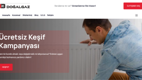 3B Doğalgaz için kurumsal web sitesi