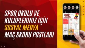 spor kulüpleri için maç skoru  postlarını hazırlayabilirim