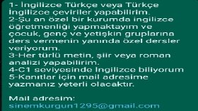 İngilizce çeviri, metin yazarlığı ve analiz