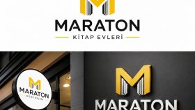 MARATON KİTAP EVLERİ LOGO TASARIMI VE 3D MOCKUP