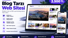 modern ve mobil uyumlu blog web sitesi oluştururum