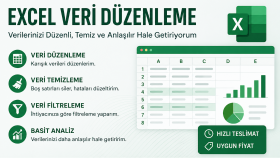 excel verilerinizi düzenlerim ve temizlerim