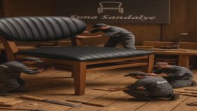 Suna sandalye için minyatür işçi videosu
