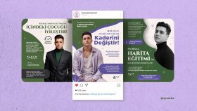 brandbloom için yapılmış Instagram post çalışması.