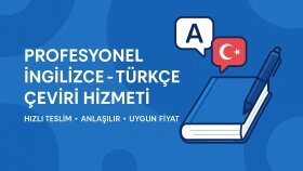 sizin için hızlı ve uygun fiyatlı çeviri yapabilirim