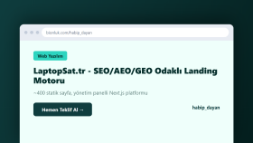 LaptopSat.tr - SEO/AEO/GEO Odaklı Landing Motoru