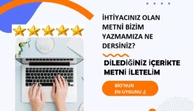 ihtiyacınız olan konuda (seo/özgün/hızlı) metin hazırlarım