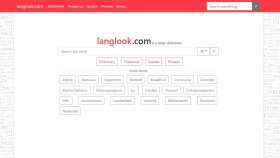 langlook.com dil sözlüğü sitesi