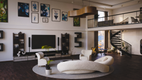 Modern Lüks Loft Salon Oturma Odası