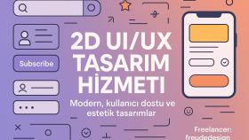 işlevsel ve şık 2D UI/UX tasarımları yaparım