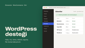 WordPress sitenizle ilgili her konuda destek veririm