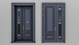 3D ÇELİK KAPI TASARIMI VE RENDER