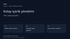 İçerik yönetimi kolay, uygulama gibi çalışan site