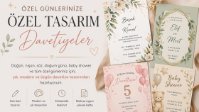 unutulmaz gününüz için özgün davetiye tasarlıyorum