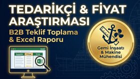  imalat ve sanayi için tedarikçi araştırması yaparım