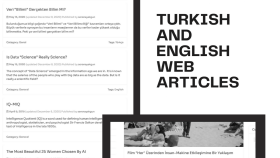 Teknoloji üzerine Türkçe ve İngilizce Blog Yazıları 