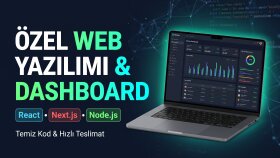 React, Next.js ve Node.js ile özel web yazılımı geliştiririm