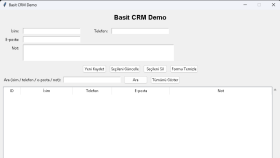 Müşteri Yönetimi İçin Basit CRM Uygulaması (Demo)