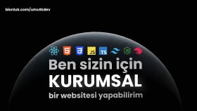 sizin için kurumsal bir websitesi hazırlayabilirim