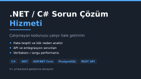 .NET / C# projenizdeki sorunları çözerim