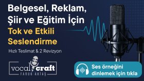 projelerinize etkileyici ve profesyonel seslendirme sunarım