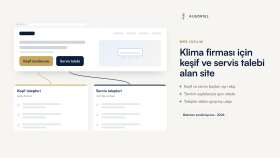 Klima firması için keşif ve servis talebi alan site