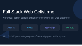 .net ile web uygulaması geliştiriyorum