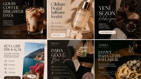 sosyal medya için modern post ve story tasarlarım