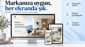modern ve mobil uyumlu web siteleri hazırlarım