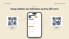 Kasap dükkânı için bölümlere ayrılmış QR menü