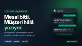 WhatsApp ve e-postanıza yapay zeka müşteri asistanı kurarım