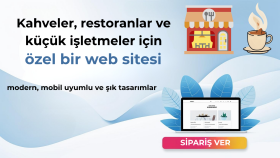 kafe, restoran gibi işletmelere özel web sitesi yapabilirim