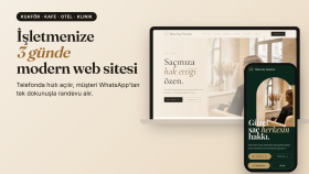 Kuaför, kafe, otel ve klinikler için web sitesi (örnek)