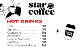 STAR COFFEE MENÜ