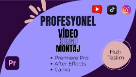 video içeriklerinizi düzenler ve kurgularım