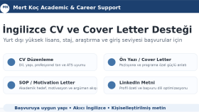 İngilizce CV ve ön yazını hazırlamaktayım