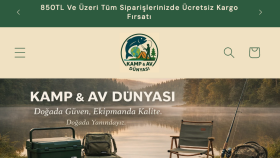 Kamp & Outdoor ürünleri için Shopify mağaza tasarımı