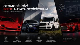 İstediğiniz otomobili 3D modelleyip renderlayabilirim