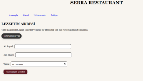 SERRA RESTAURANT-MODERN WEB SİTESİ