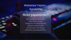 sizin için websitesi tasarlayıp, tüm backend işleri yaparım