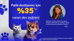 Hayali bir marka için veteriner sosyal medya post tasarımı