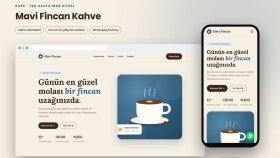 Kafe Web Sitesi | Mobil Uyumlu Tek Sayfa (Konsept)